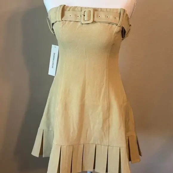Princess Polly | Dresses | Beige Mini Dress Minidress Nwt | Poshmark